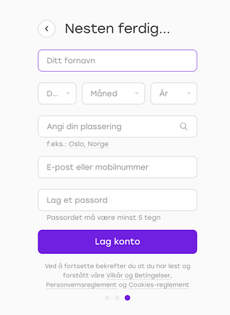 Badoo Å opprette en konto