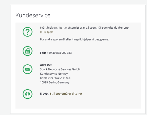 Elitesingles kundeserviceside